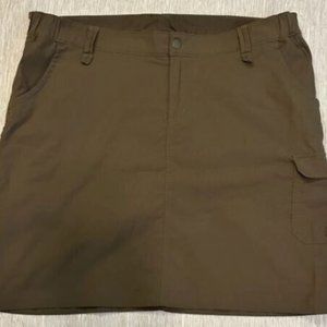 DULUTH TRADING Co DuluthFlex DRY ON THE FLY CARGO SKORT Sz 18 Stone Green Skirt